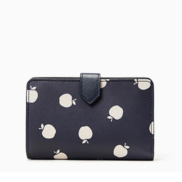 Kate Spade Staci Sm Satchel Orchard Toss Pr & Staci Lg White Apple Bifold Wallet - Picture 16 of 16